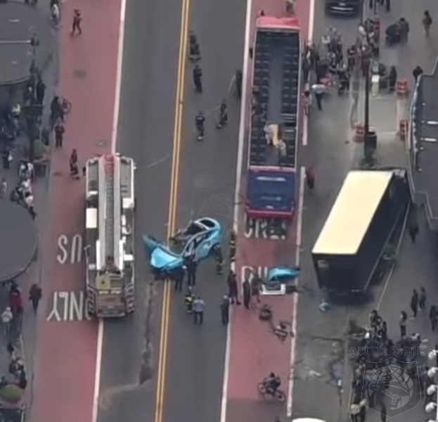 WATCH: Violent Telsa Crash Tangles New York City Traffic